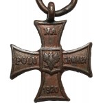 Polska, Krzyż Walecznych 1920, jednostronna miniaturka na wstążce