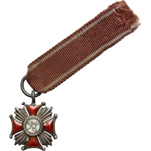 Polska, Srebrny Krzyż Zasługi, miniaturka, J. Knedler, srebro