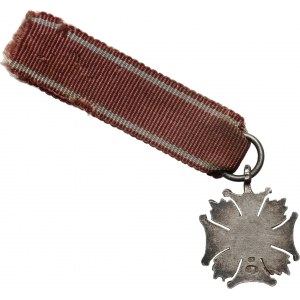 Polska, Srebrny Krzyż Zasługi, miniaturka, J. Knedler, srebro