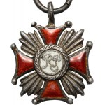 Polska, Srebrny Krzyż Zasługi, miniaturka, J. Knedler, srebro