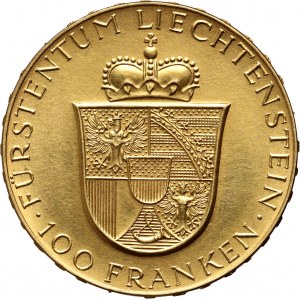 Liechtenstein, Franz Joseph II, 100 Francs 1952