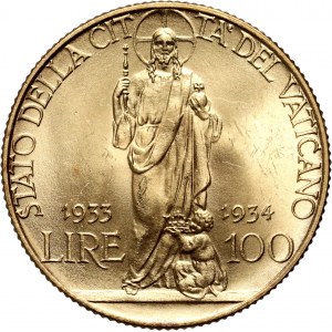 Vatican, Pius XI, 100 Lire 1933/34