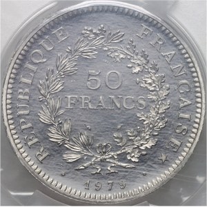 France, 50 Francs 1979, PIEFORT, Platinum