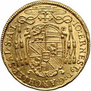 Rakúsko, Salzburg, Jan Ernest von Thun a Hohenstein, dukát 1705