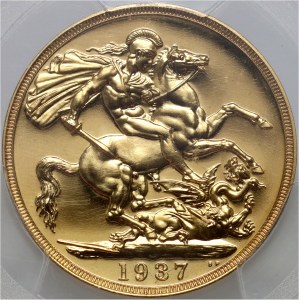 Great Britain, George VI, 2 Pounds 1937, London, Proof