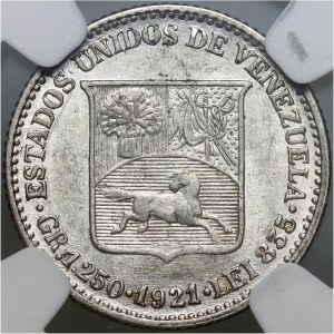 Venezuela, 25 Centimos (1/4 Bolivar) 1921
