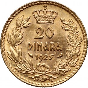 Juhoslávia, Alexander I, 20 dinárov 1925