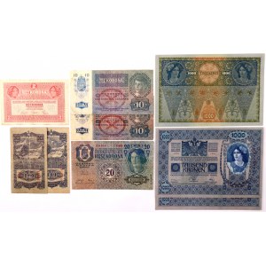 Austria, set of banknotes 1902-1945, (9 pieces)