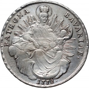 Germany, Bavaria, Karl Theodor, Thaler 1778