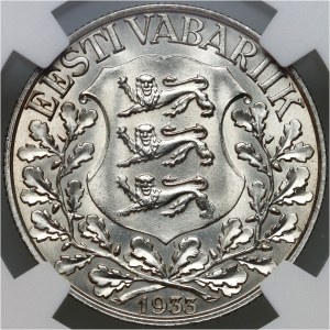 Estonia, 1 Kroon 1933, 10th Tallinn Song Festival
