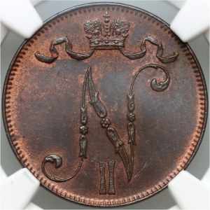 Finland, Nicholas II, 5 Penniä 1906