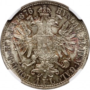 Rakousko, František Josef I., 1 florén 1876, Vídeň
