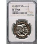 Germany, Wurttemberg, Wilhelm II, 3 Mark 1911 F, Stuttgart, Silver Wedding Anniversary