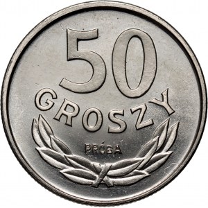 PRL, 50 groszy 1986, PRÓBA, nikiel