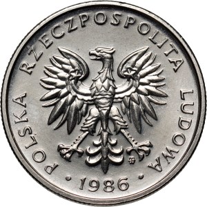 PRL, 50 groszy 1986, PRÓBA, nikiel