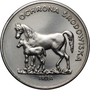 People's Republic of Poland, 100 zloty 1981, Environmental Protection - Horses, SAMPLE, nickel