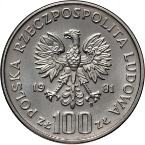 People's Republic of Poland, 100 zloty 1981, Environmental Protection - Horses, SAMPLE, nickel