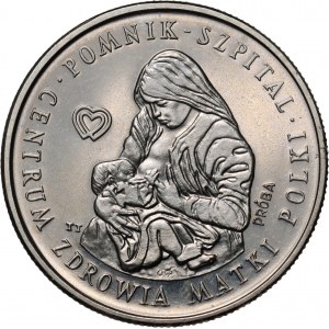 People's Republic of Poland, 100 gold 1985, Monument - Polish Mother's Hospital, SAMPLE, nickel