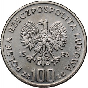 People's Republic of Poland, 100 gold 1985, Monument - Polish Mother's Hospital, SAMPLE, nickel