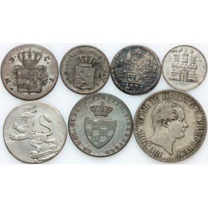 Germany, set of coins from 1773-1860, (7 pieces)
