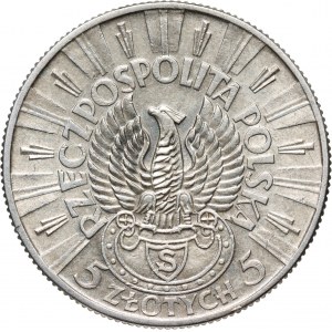 II RP, 5 zloty 1934, Warsaw, Jozef Pilsudski, Strzelecki Eagle