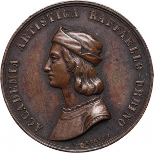 Italy, award medal of 1872, Urbino Academy