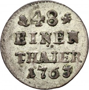 August III, 1/48 thaler 1763 C, Leipzig