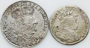 August III, set of coins from 1754-1755, (2 pieces)