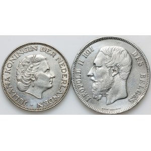 Belgium / Netherlands, set of coins from 1868-1961, (2 pieces)
