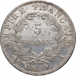 France, Napoleon I, 5 Francs 1809 A, Paris