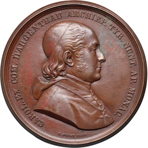 Niemcy, plakieta jednostronna z 1836, Karl von Argenteau, Arcybiskup Monachium