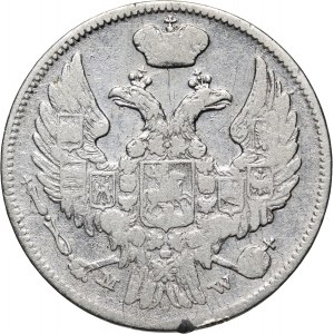 Zabór rosyjski, Mikołaj I, 15 kopiejek = 1 złoty 1838 MW, Warszawa