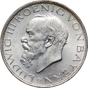 Germany, Bavaria, Ludwig III, 3 Mark 1914 D, Munich
