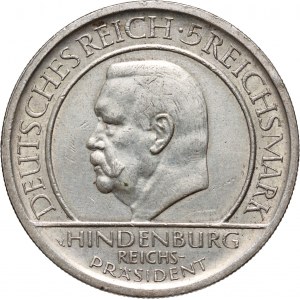 Germany, Weimar Republic, 5 Mark 1929 A, Berlin, Hindenburg