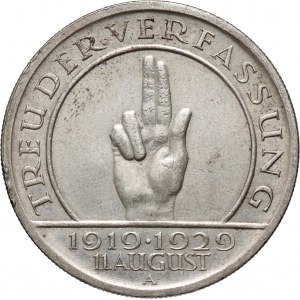 Germany, Weimar Republic, 5 Mark 1929 A, Berlin, Hindenburg