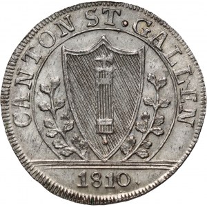 Švýcarsko, St. Gallen, 1 batzen (bazen) 1810 K