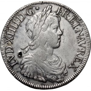 Francie, Ludvík XIV, ecu 1651 A, Paříž
