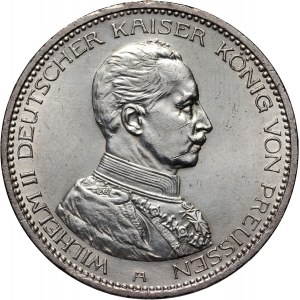 Germany, Prussia, Wilhelm II, 5 Mark 1913 A, Berlin, 25th Anniversary of the Reign