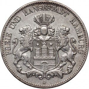 Germany, Hamburg, 5 Mark 1903 J