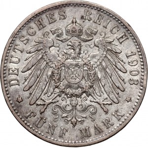 Germany, Hamburg, 5 Mark 1903 J