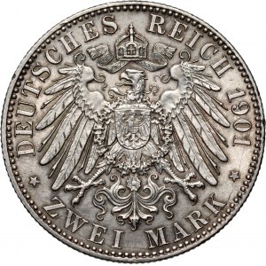 Germany, Prussia, Wilhelm II, 2 Marks 1901 A, Berlin, 200th Anniversary of the Kingdom of Prussia