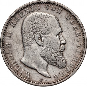 Germany, Württemberg, 5 Mark 1895 F, Stuttgart