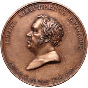 Russia, Nicholas I, Medal 'I.A. Krylov 50 years litterary active' 1838