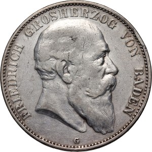 Germany, Baden, Frederick I, 5 Mark 1904 G, Karlsruhe