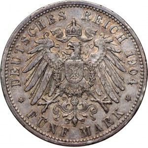 Germany, Baden, Frederick I, 5 Mark 1904 G, Karlsruhe