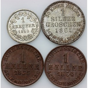 Germany, set of coins from 1856-1865, (4 pieces)