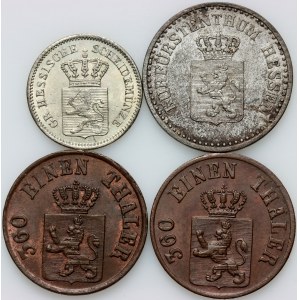 Germany, set of coins from 1856-1865, (4 pieces)