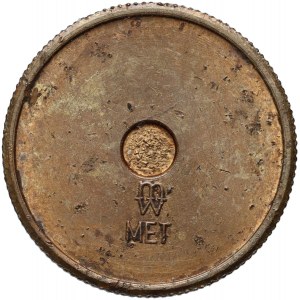 People's Republic of Poland, 1 zloty without date, reverse technological test, bronze