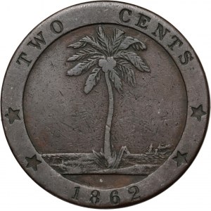 Libérie, 2 centy 1862