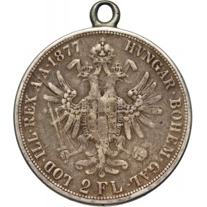 Austria, Franz Joseph I, 2 Florins 1877